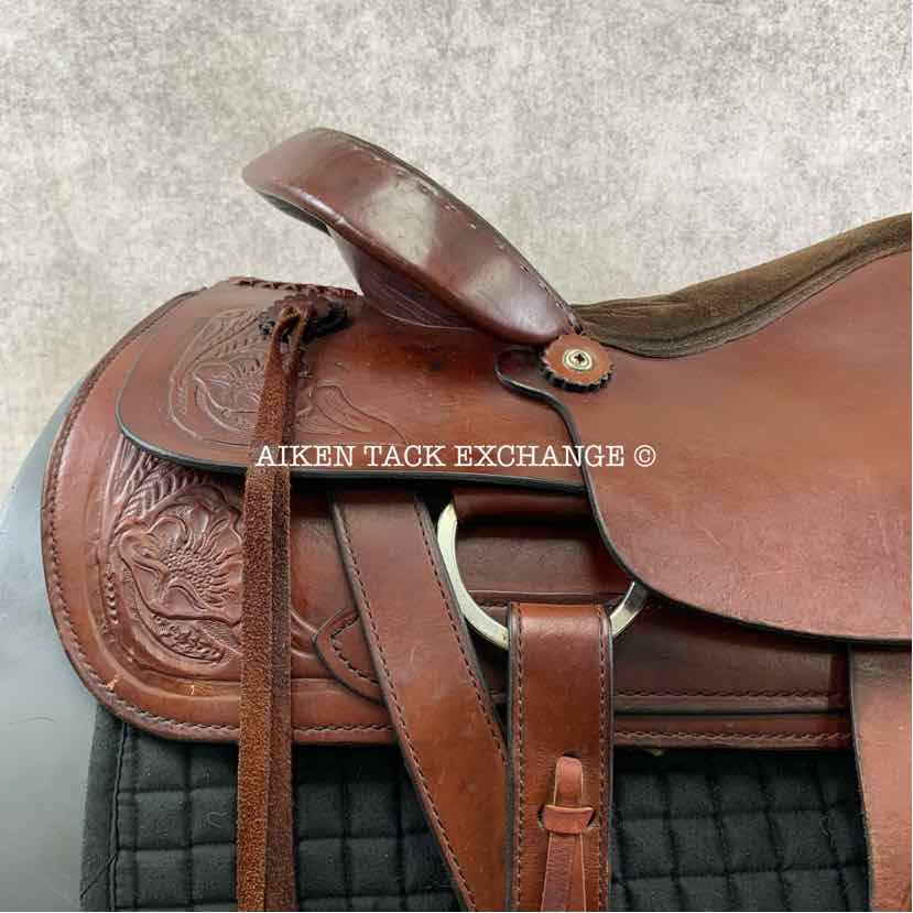 American Saddlery Circle A 1860 Pro-Dally Roper Western Saddle, 17.5" Seat, Wide Tree - Full QH Bars