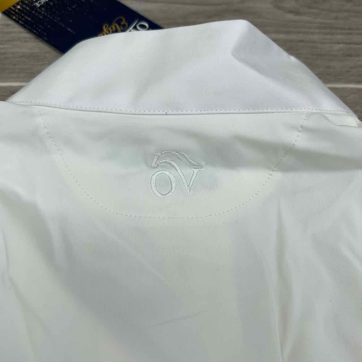 Ovation Elegance Long Sleeve Show Shirt, White, Size Large