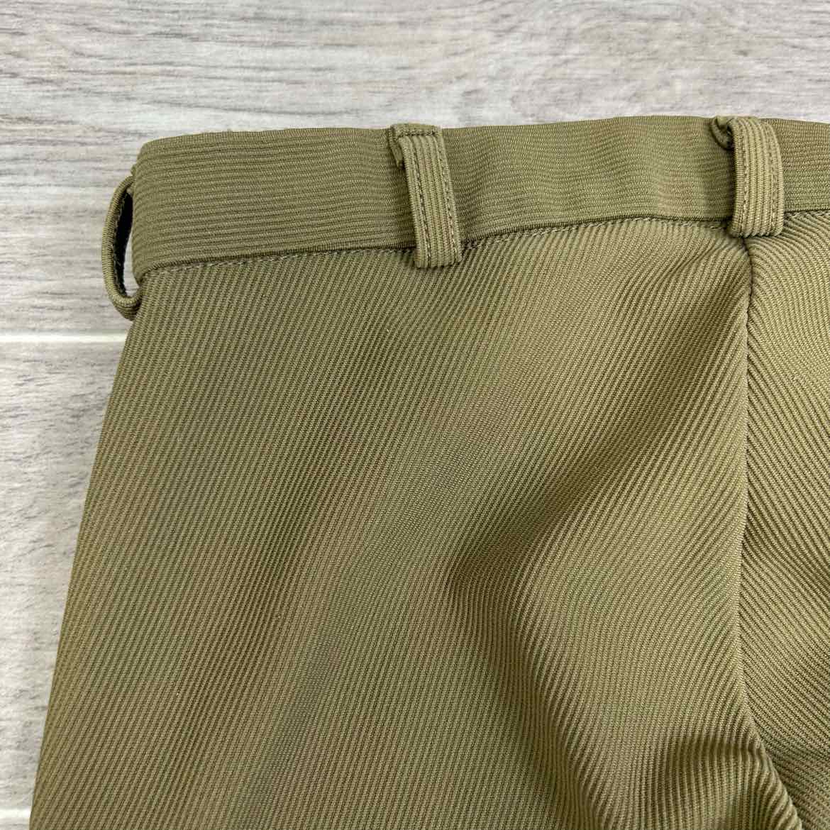 TuffRider Low-Rise Ribbed Knee Patch Breeches, Sage, Women's 26 L