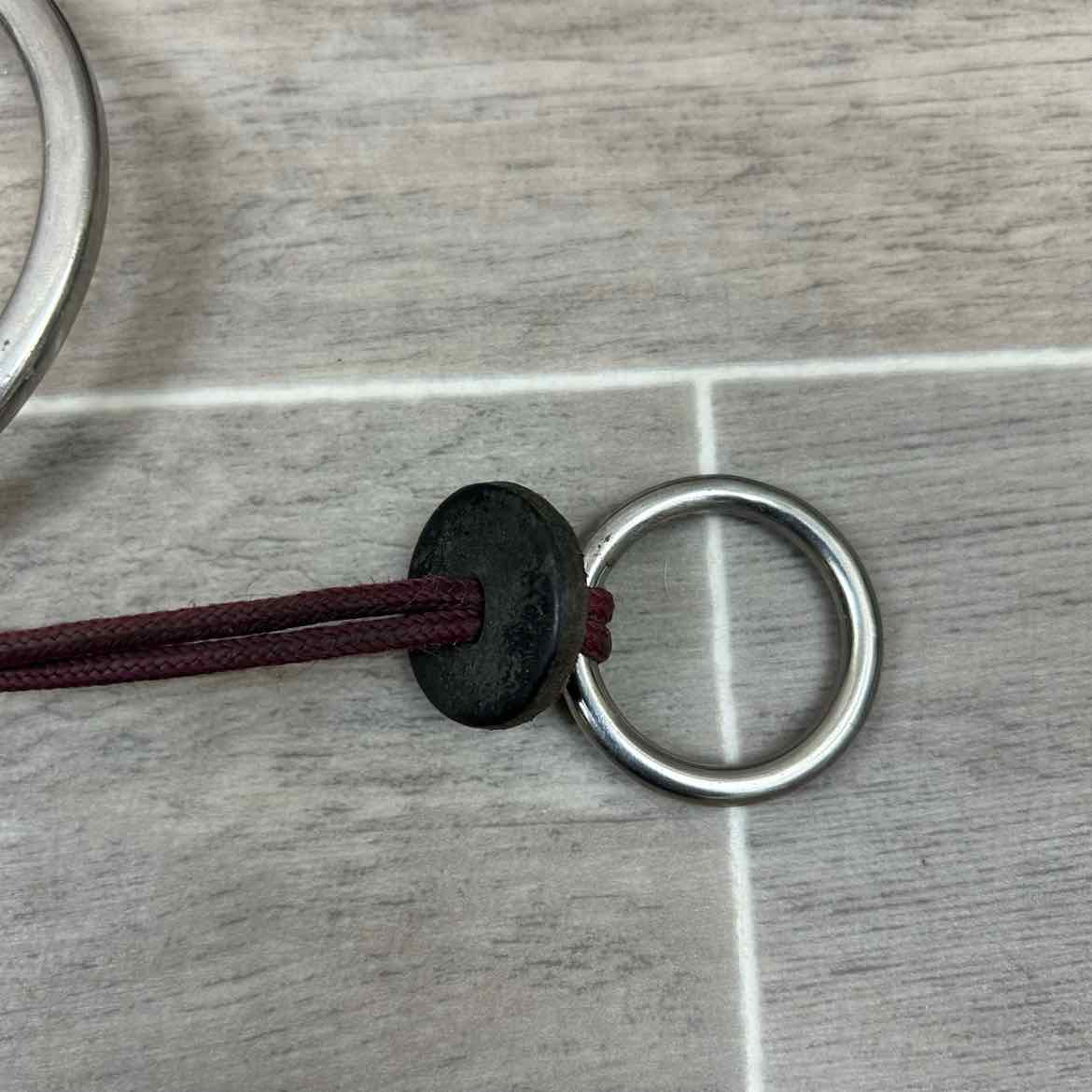 Coronet Single Joint Eggbutt Gag Bit with Rope Cheek Pieces 5"