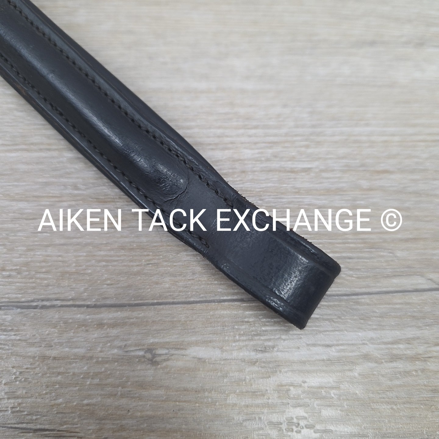 Plain Raised Padded Browband, Black, 15.5"