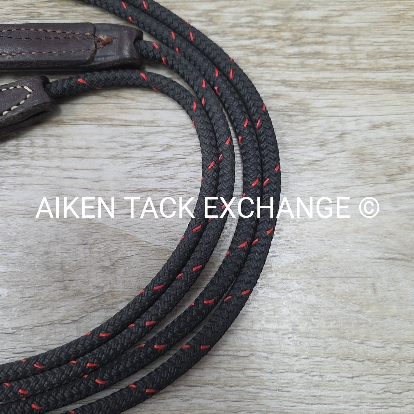 Walsh Leather Draw Reins with Rope, Size Full