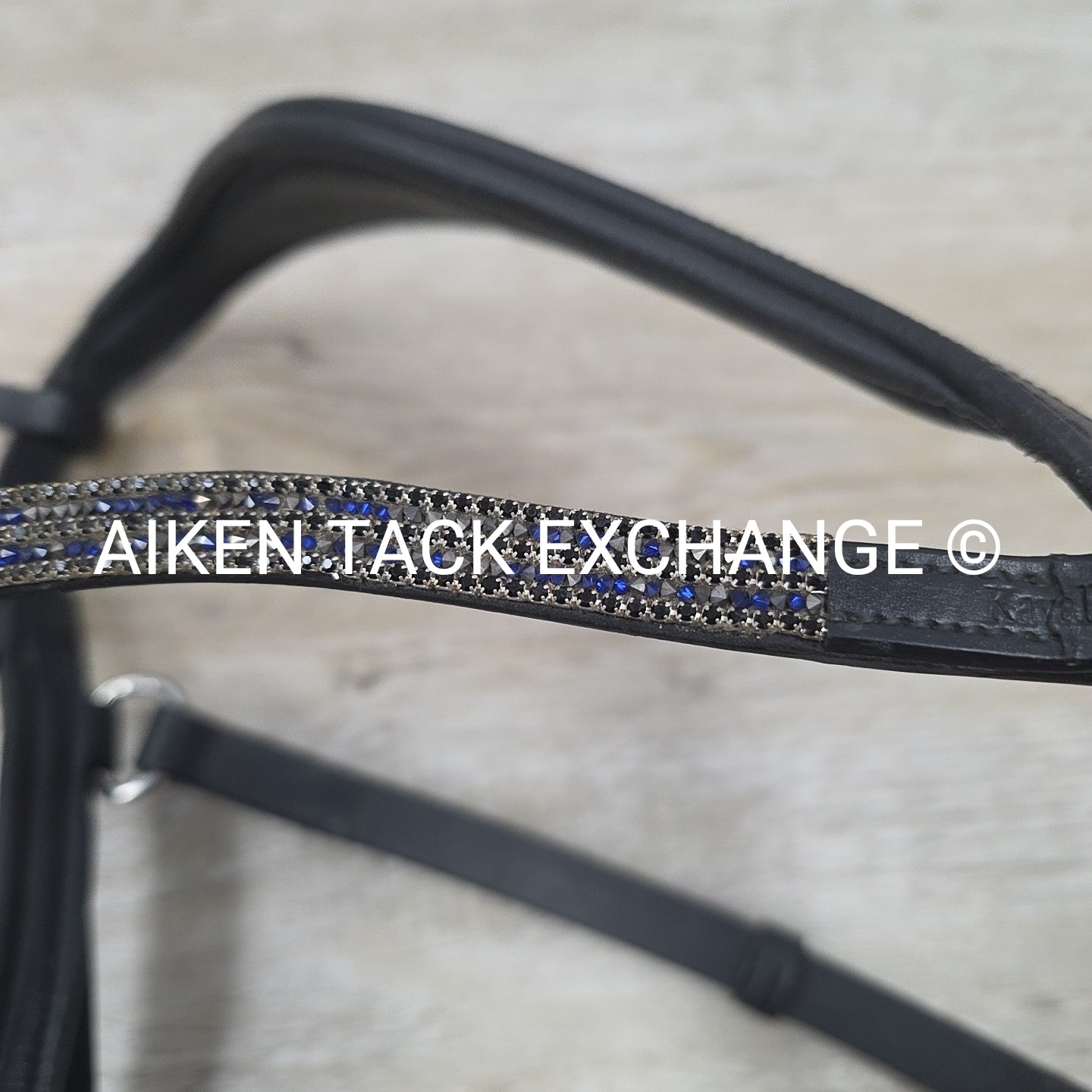 Lumiere Skyla Bitless Bridle with Kavalkade Bling Browband, No Reins, Black, Siz