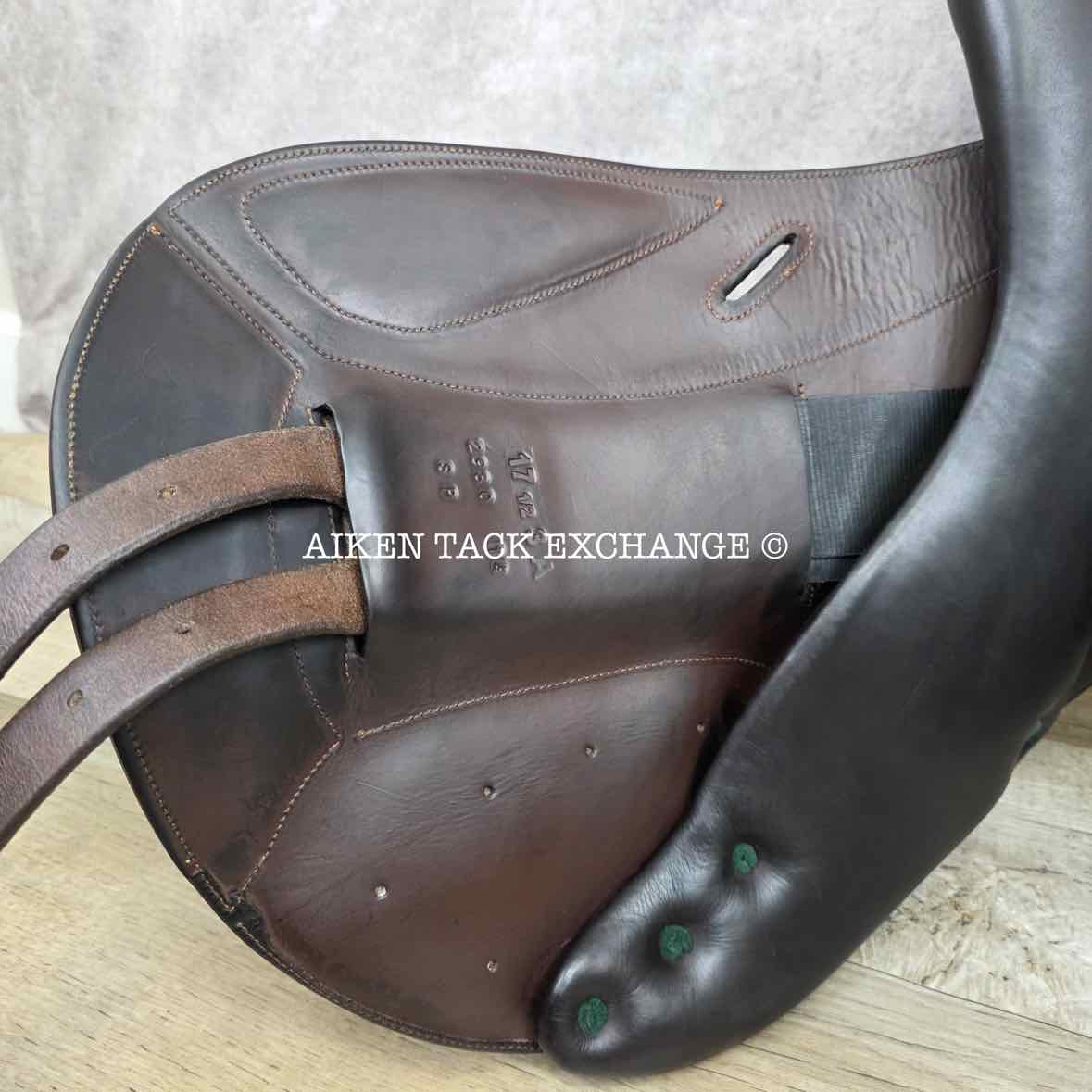 2014 Herve Godignon Jump'In Monoflap Jump Saddle, 17.5" Seat, 3A Flap, Medium Tree, Foam Panels