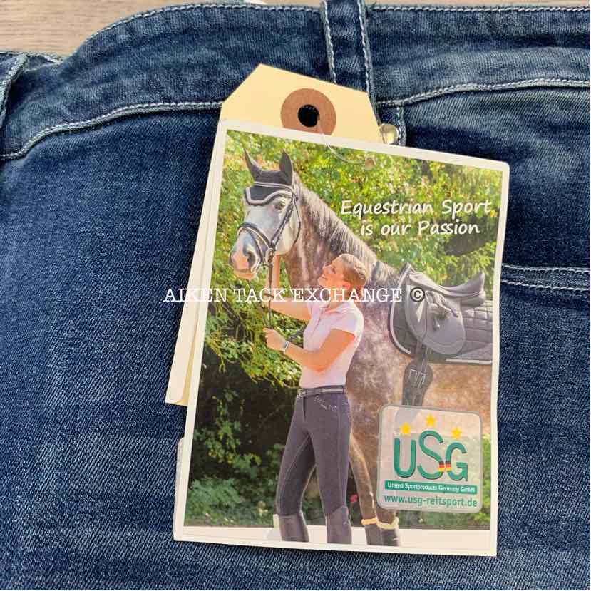 KL Select USG Marina Silicone Full Seat Breeches, Size 30 L