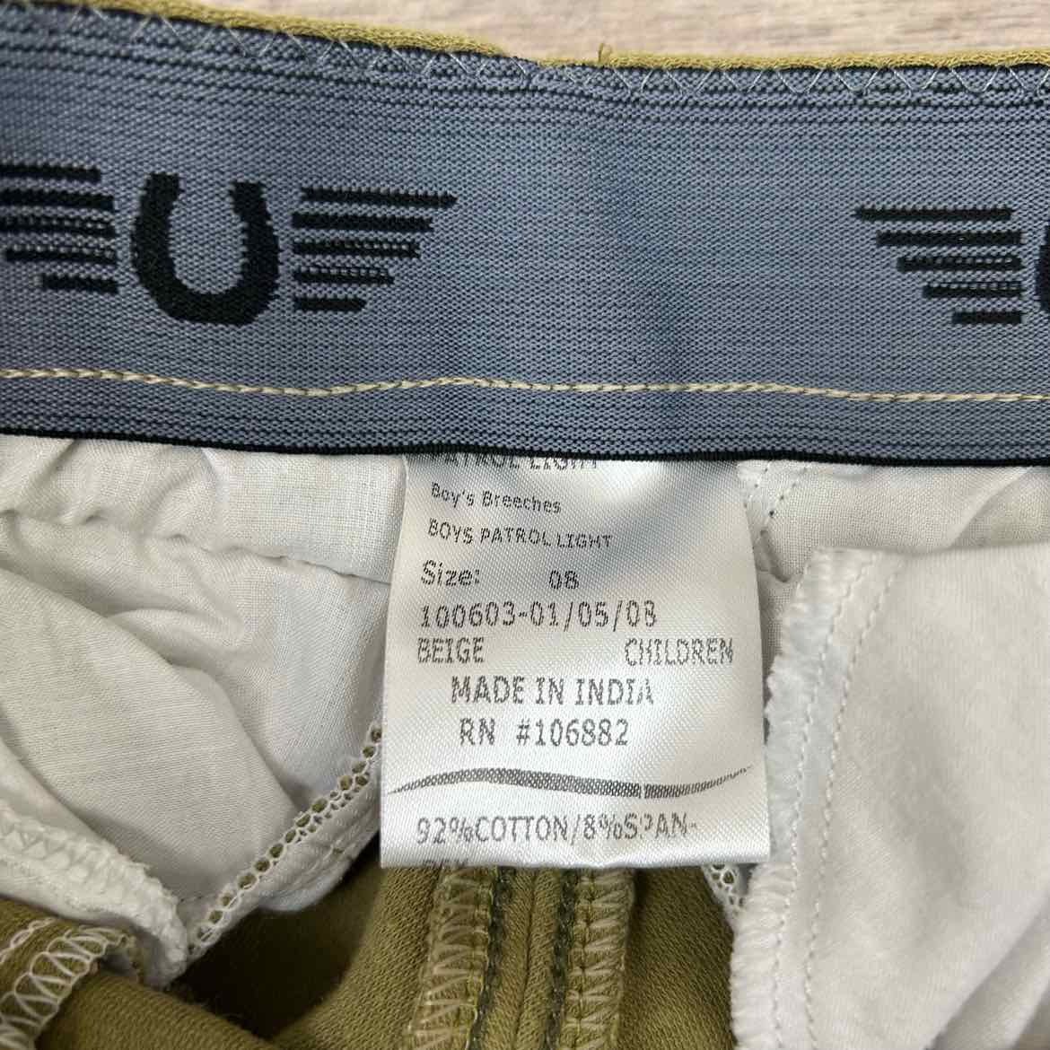 TuffRider Boys Petrol Knee Patch Breeches, Size 8