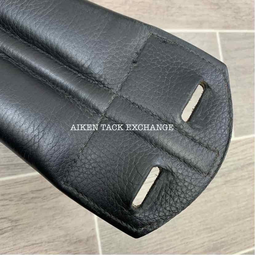 Trilogy Padded Leather Contoured Dressage Girth, Black, 26"