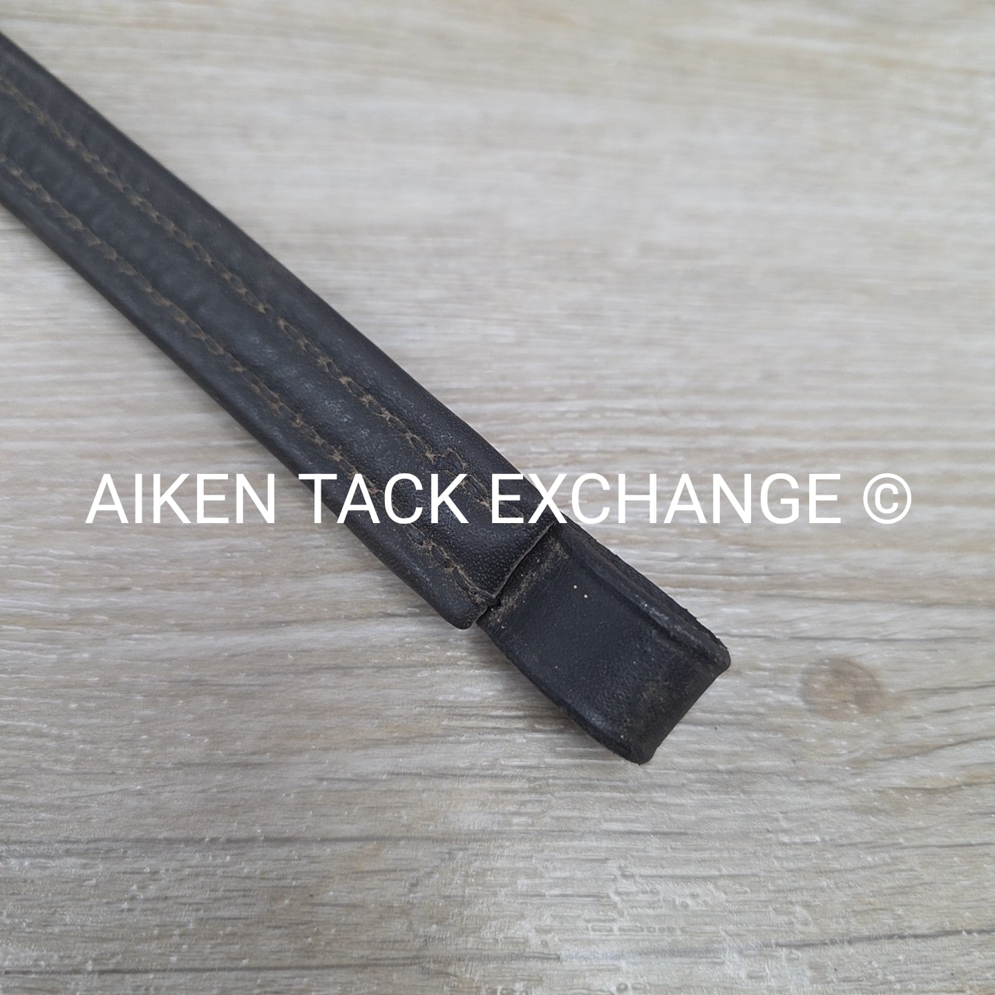 Courbette Padded Plain Raised Browband, Black, 15"