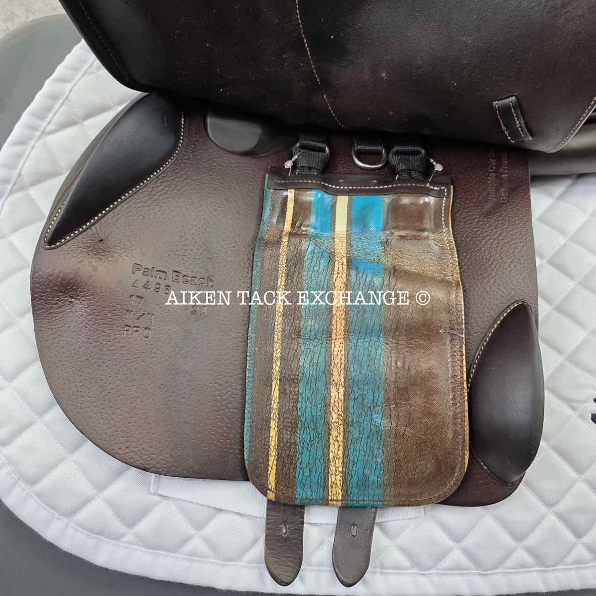 2016 Voltaire Palm Beach Close Contact Jump Saddle, 17" Seat, 2A Flap, Medium Wide Tree, PRO Panels