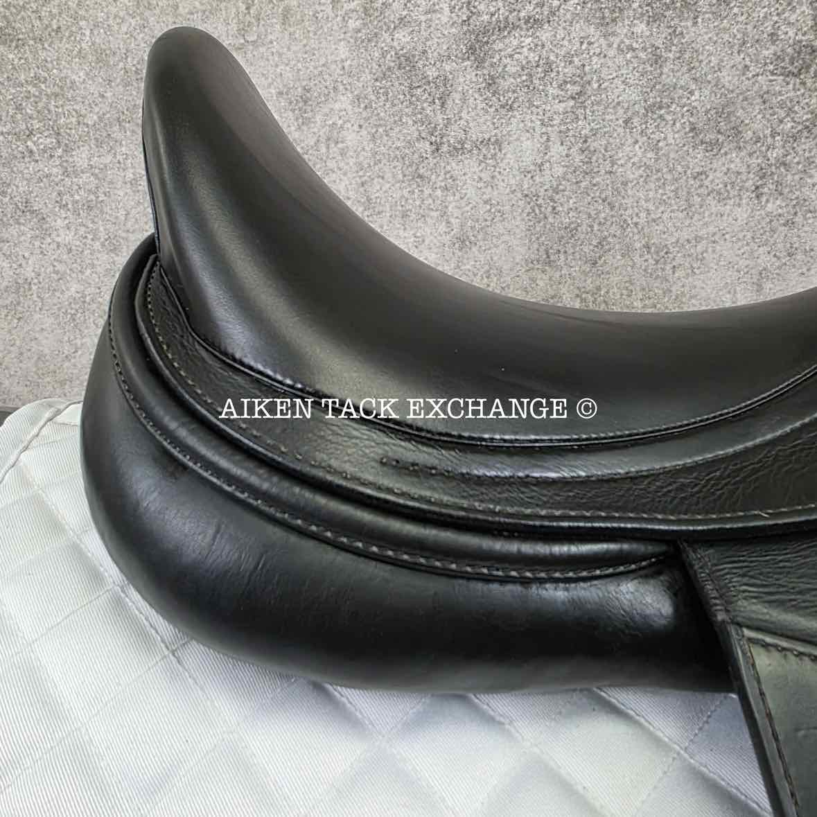 2008 Prestige Galileo Dressage Saddle, 17" Seat, 34 Tree - MW, Wool Flocked Panels