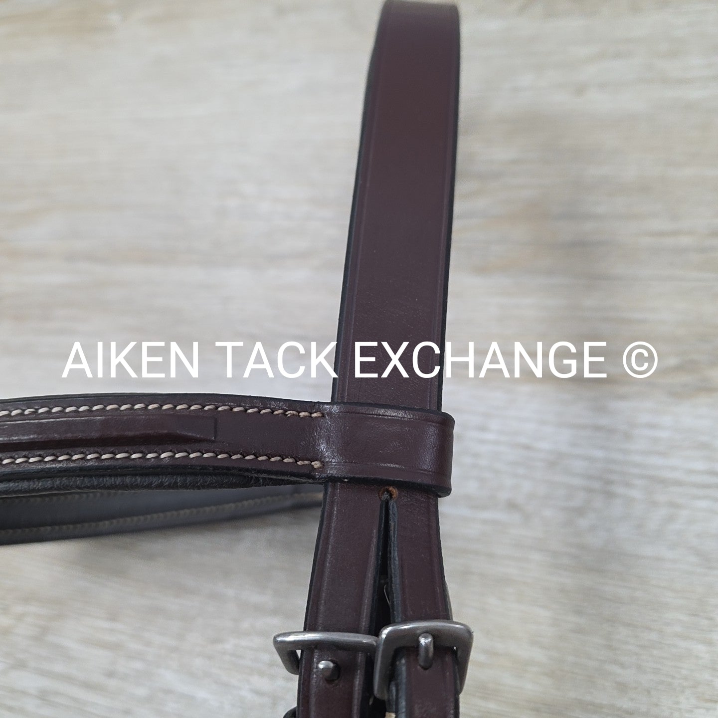 KL Select Red Barn Tryon Hunter Bridle, No Reins, Brown, Oversize