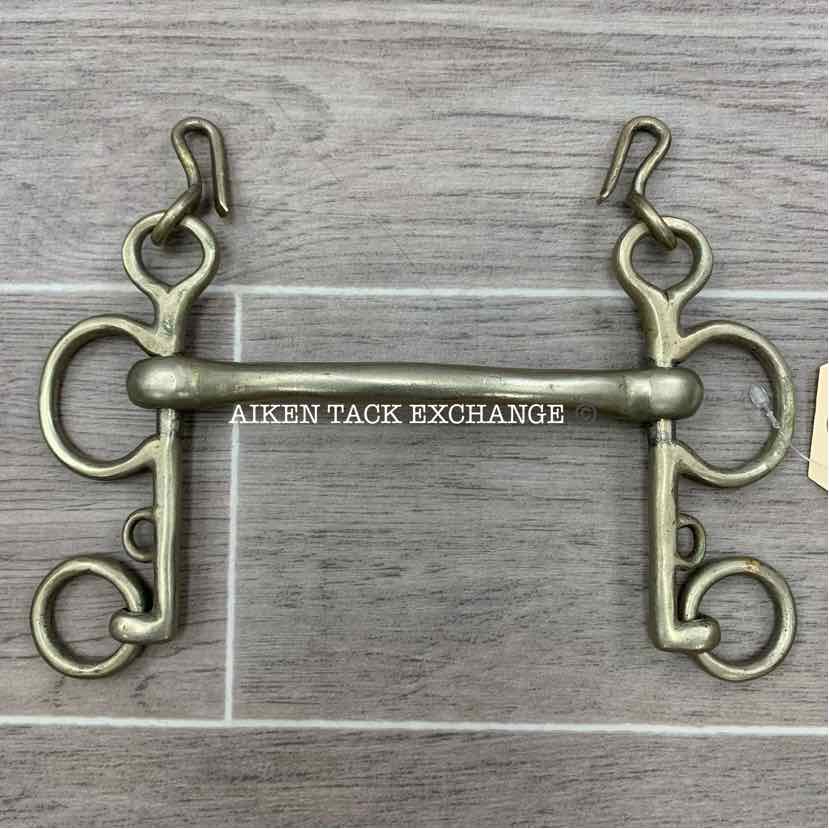 Solid Nickel Mullen Mouth Pelham Bit 5" (No Curb Chain)