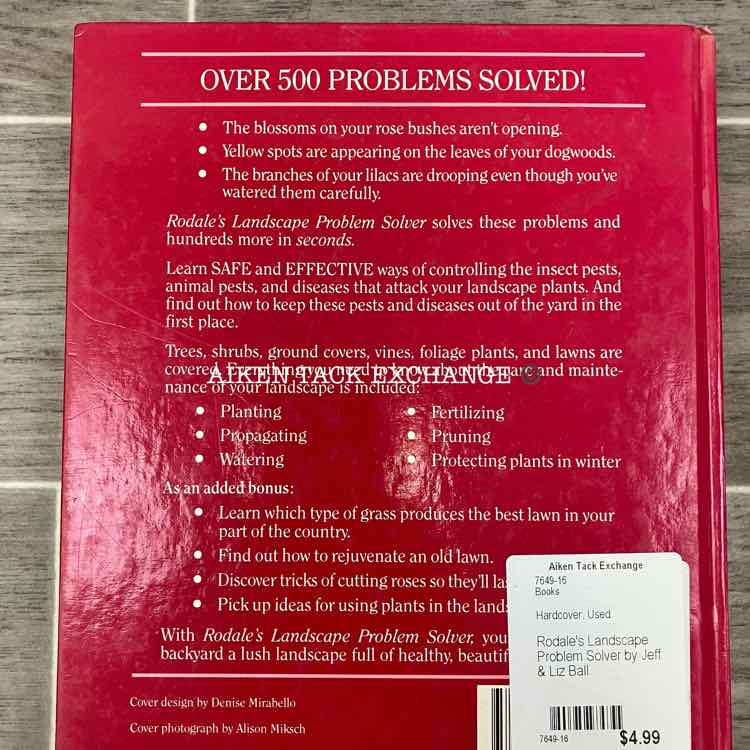 Rodale's Landscape Problem Solver by Jeff & Liz Ball