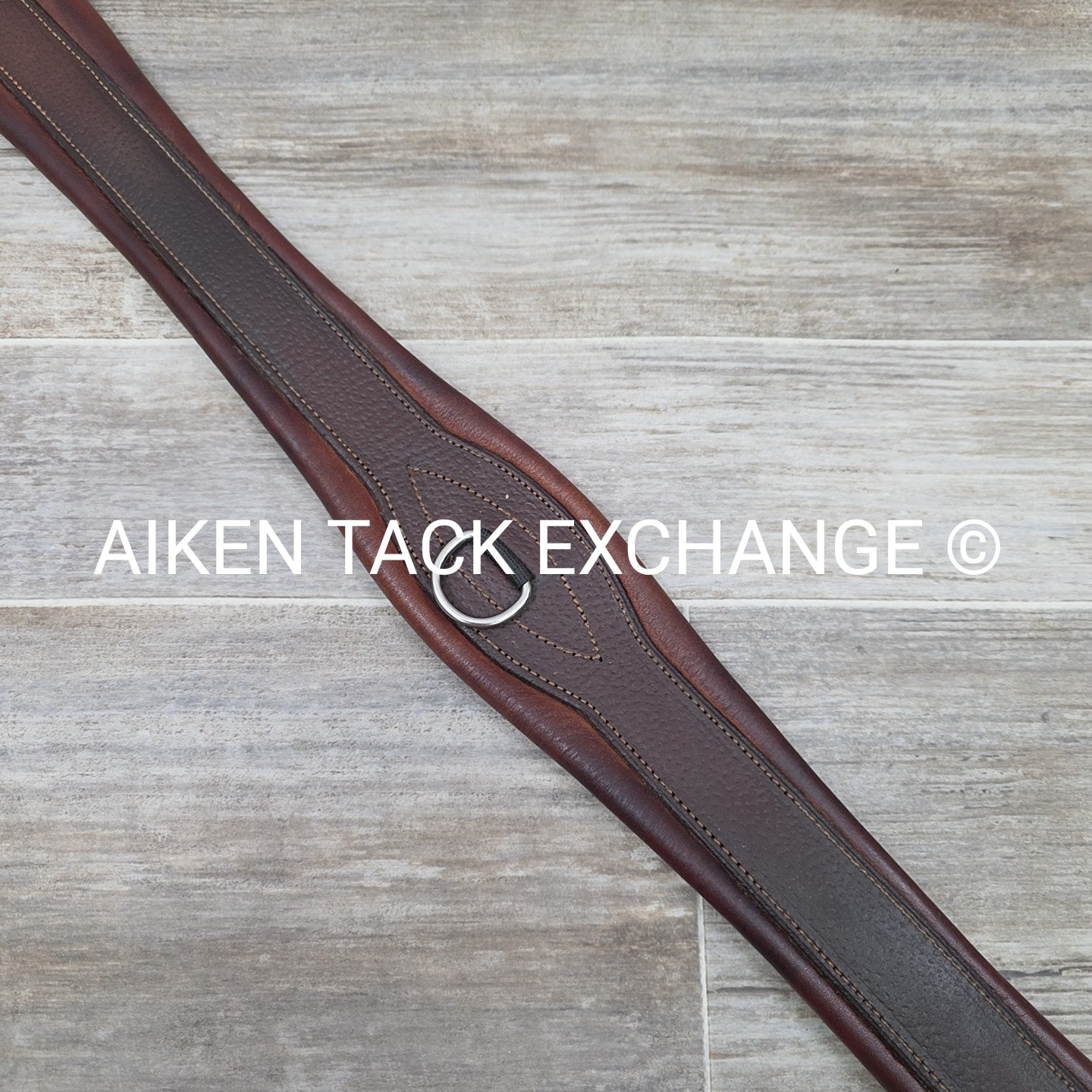 CWD Classic Leather Girth with Double End Elastic, Brown, 52"