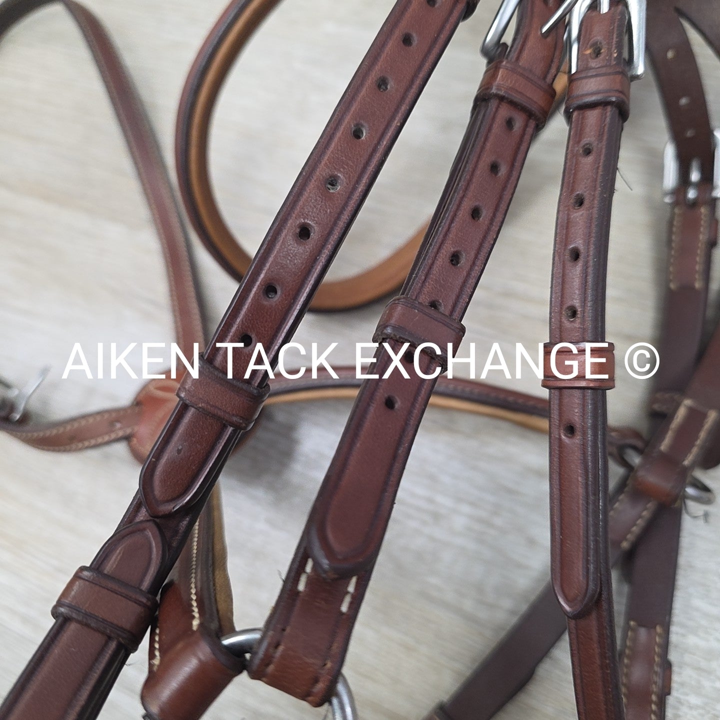 Antares Monocrown Figure 8 Bridle, No Reins, Brown, Oversize (3)