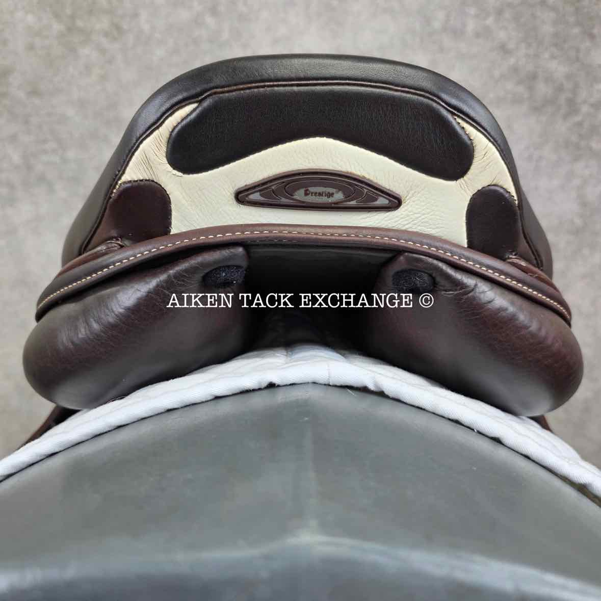 2021 Prestige X-Perience Close Contact Jump Saddle, 17" Seat, 34 Tree - Medium, Wool Flocked Panels