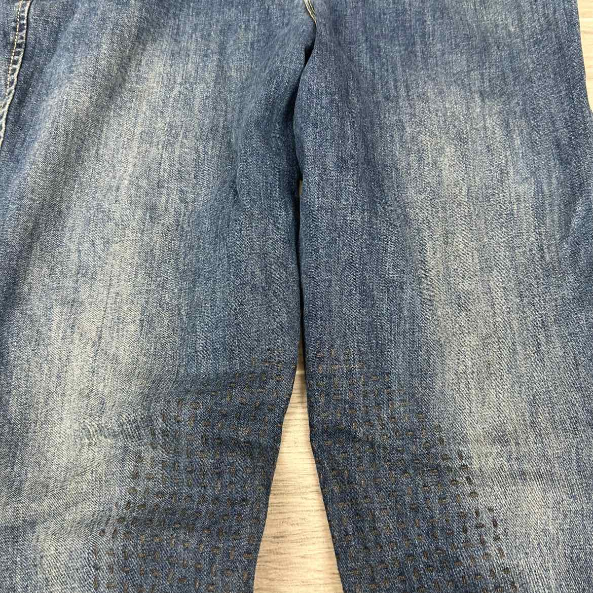 Schockemohle Lyra Silicone Grip Knee Patch Denim Breeches, Size 28 R