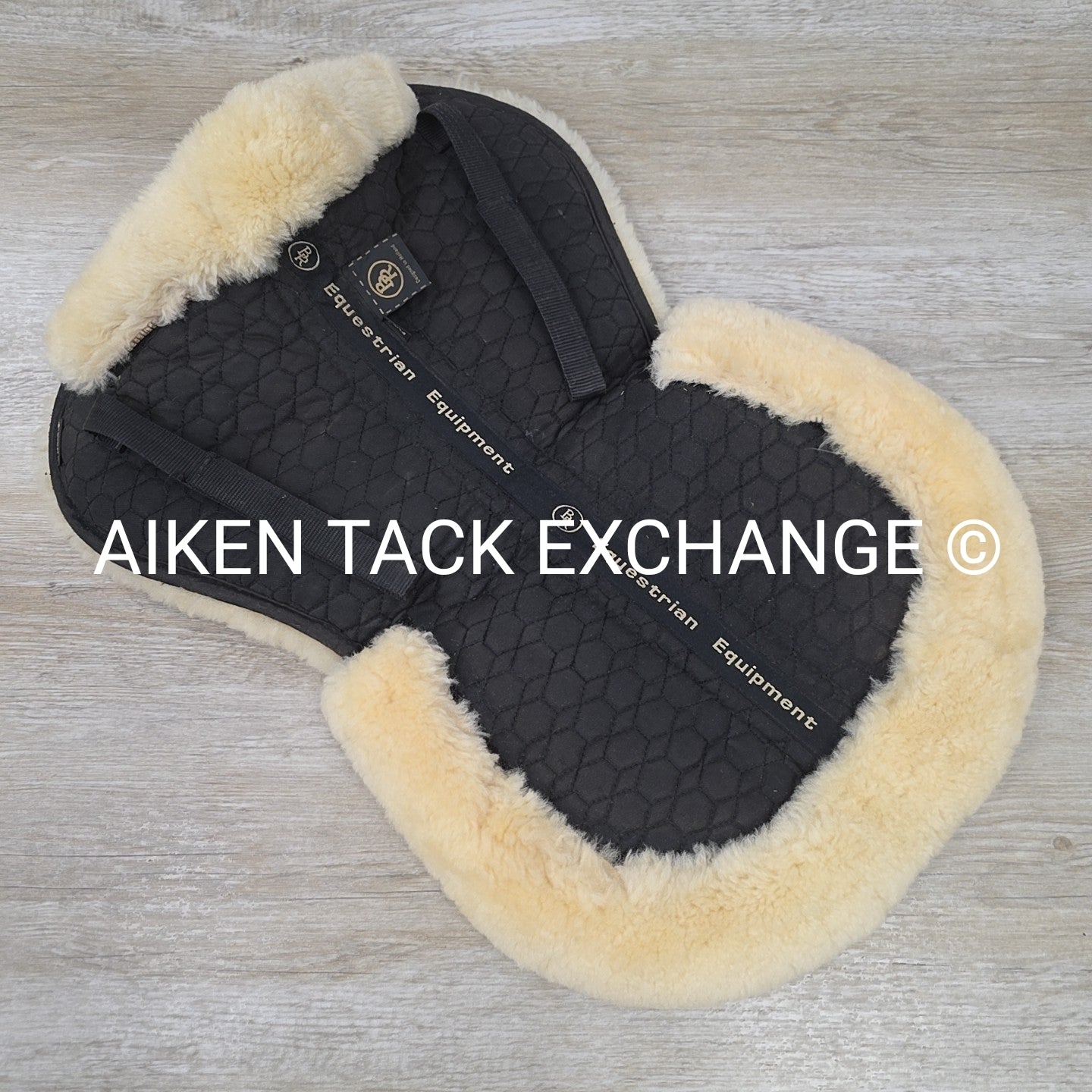 BR Equestrian Shimmable Sheepskin Half Pad, Size Full