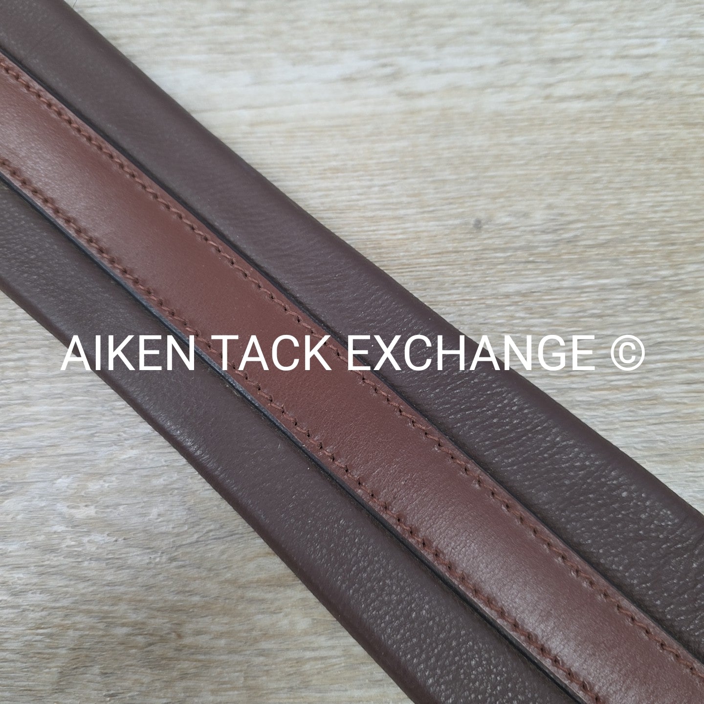 Leather Girth with Single End Elastic, Brown, 38"