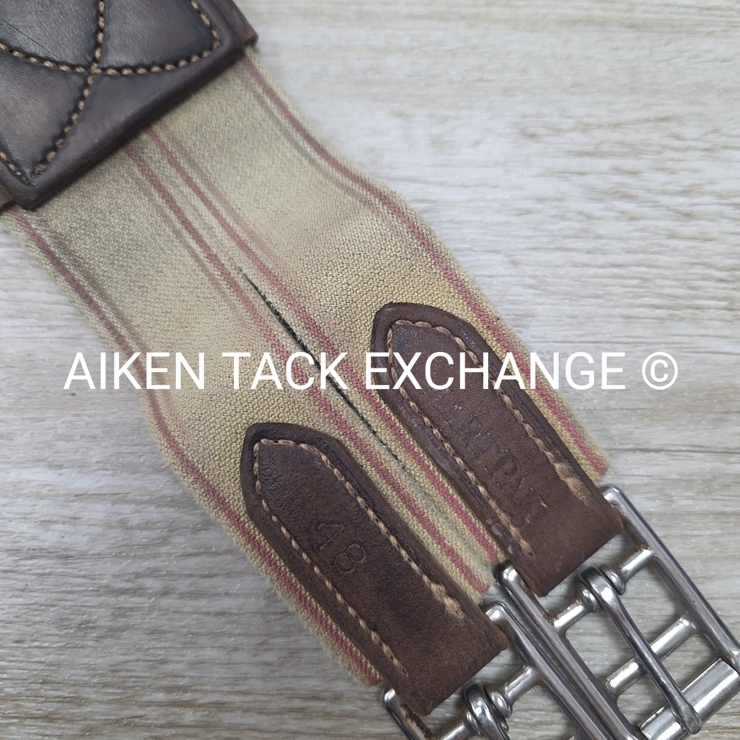 SmartPak Classic Hunter Girth with Double End Elastic, Brown, 48"