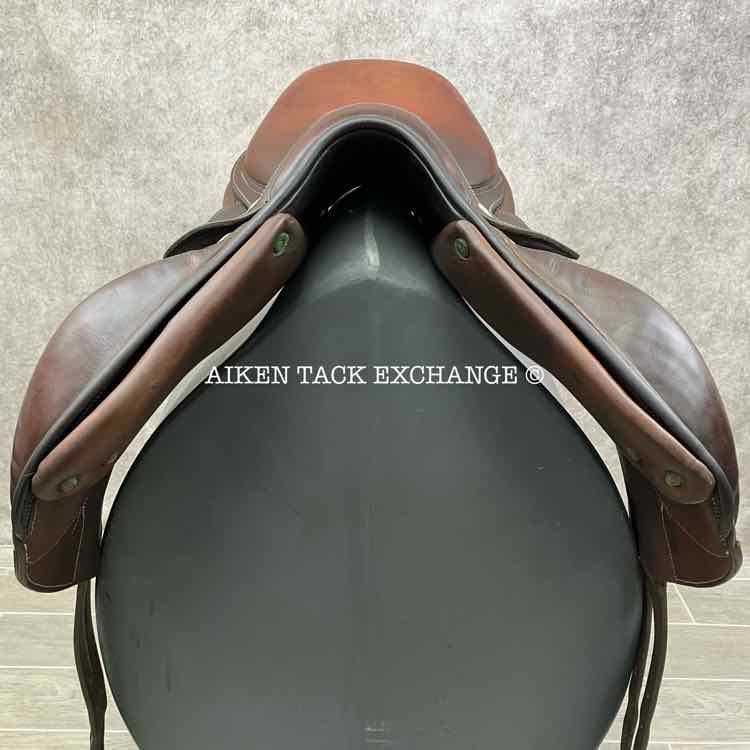 2014 Devoucoux Chiberta Junior Monoflap Jump Saddle, 16.5" Seat, 0A Flap, Medium Wide Tree, D3D Panels, Full Buffalo Leather