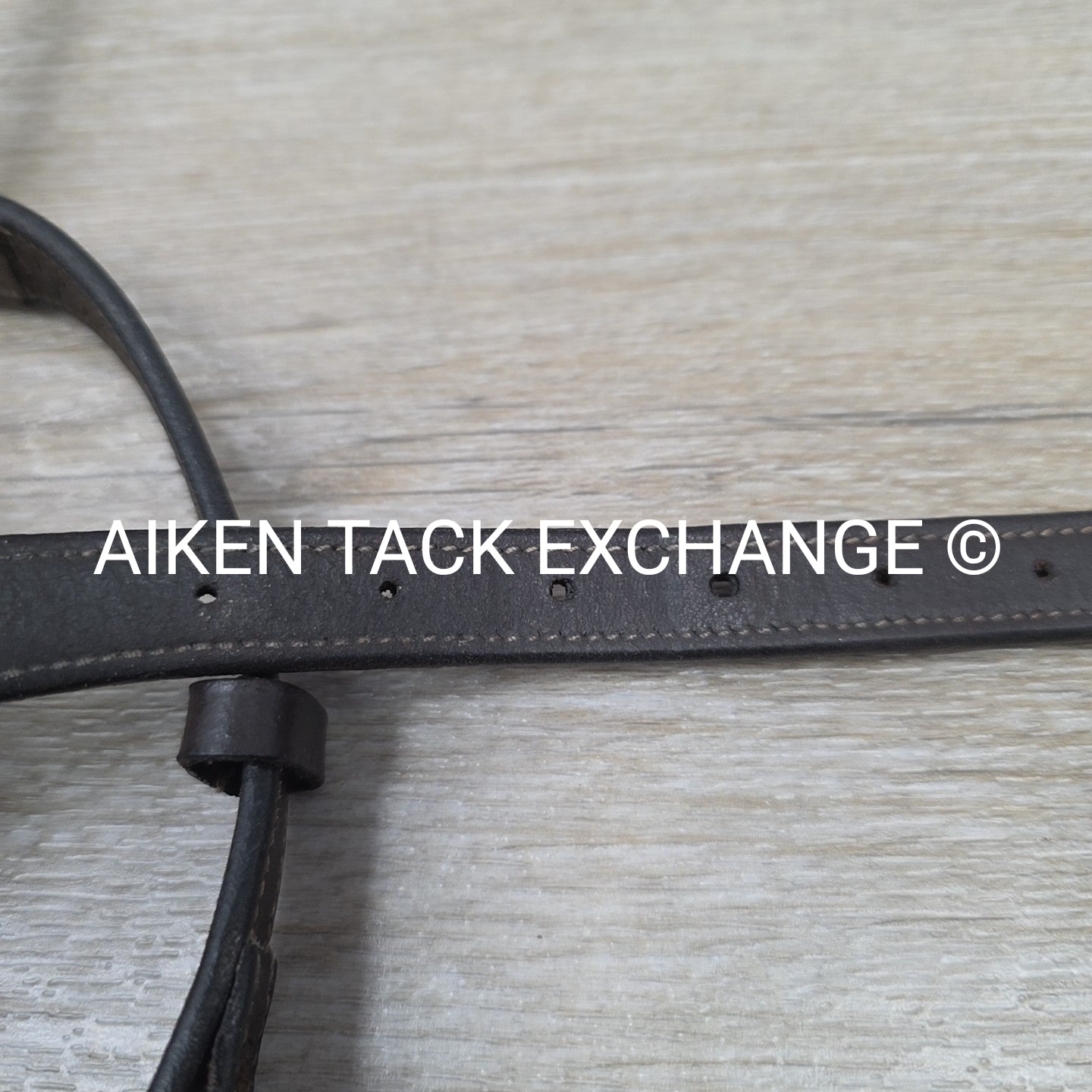 Padded Fancy Stitch Noseband, Brown, Size Full