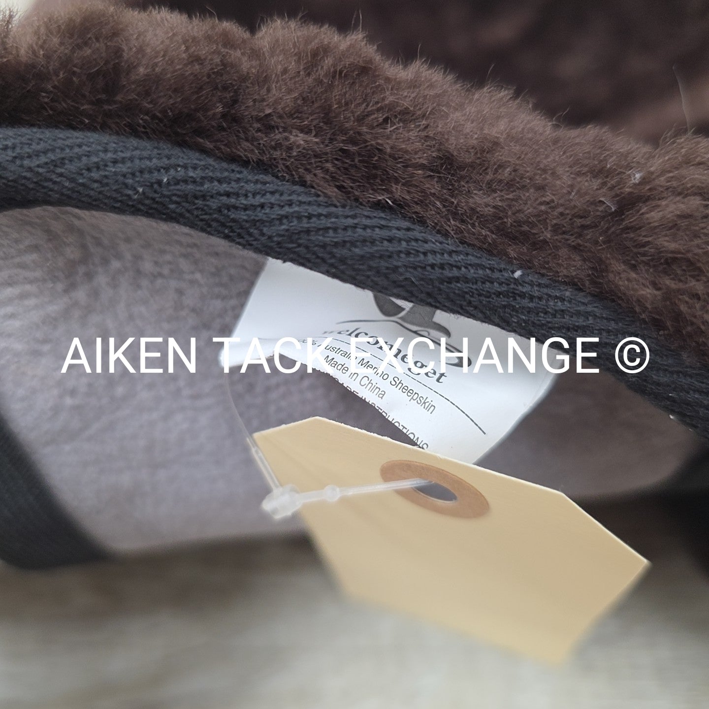 Welcomeget 100% Merino Sheepskin English Saddle Seat Saver, Brown