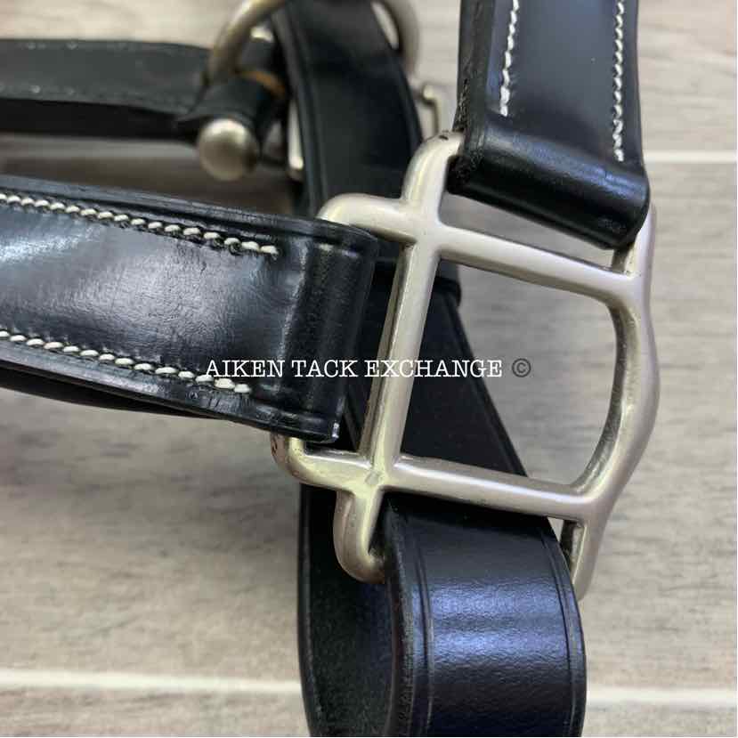KL Select Red Barn Tina Leather Halter, Black, Size Full, Brand New