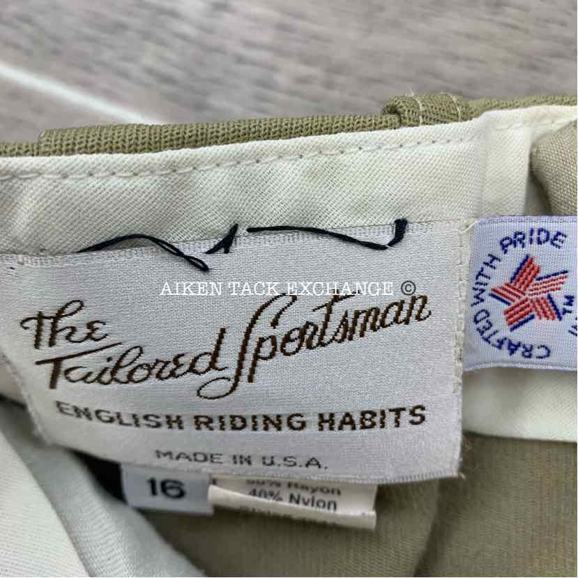 Tailored Sportsman Side Zip Knee Patch Breeches, Size 16