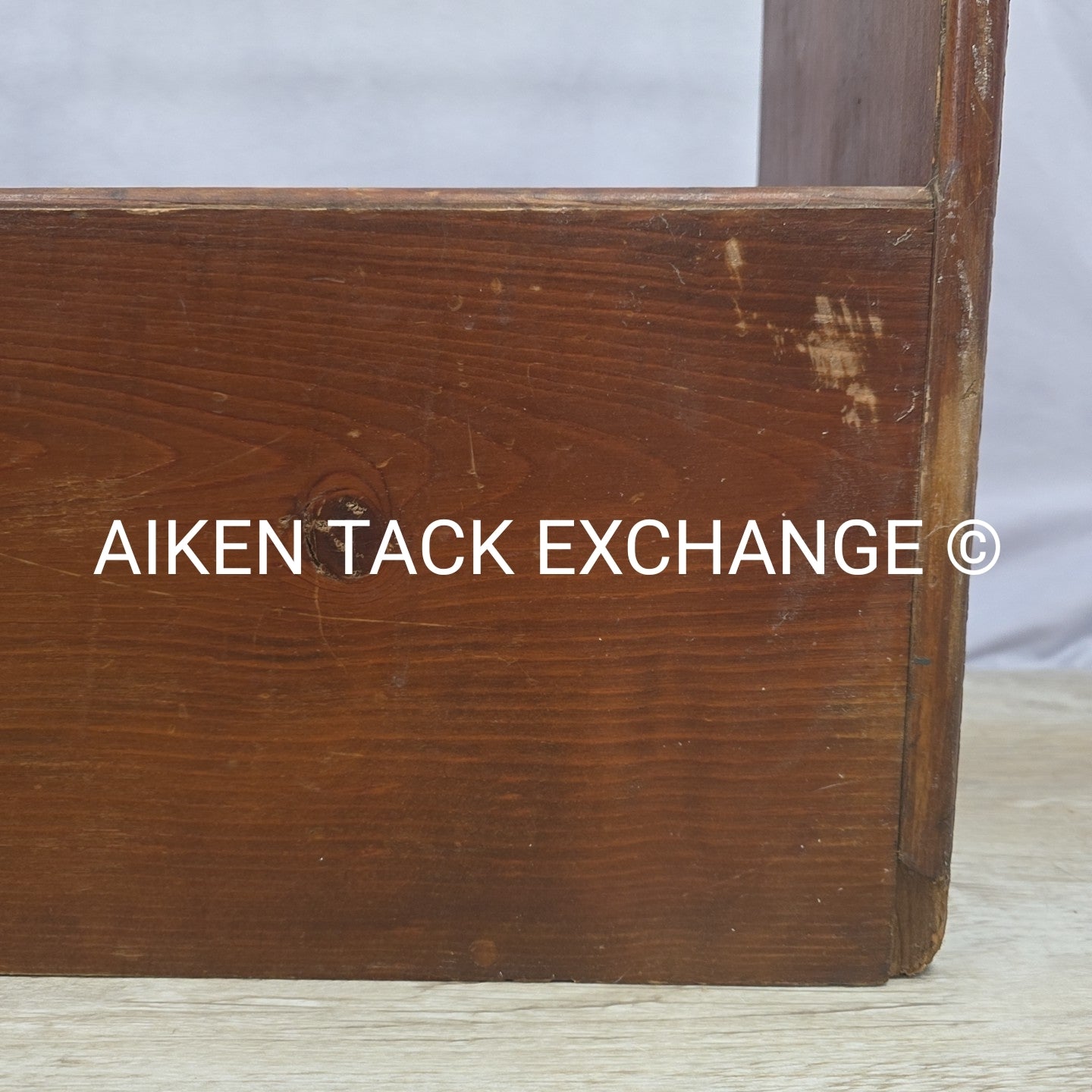 Wood Saddle Stand Tack Box