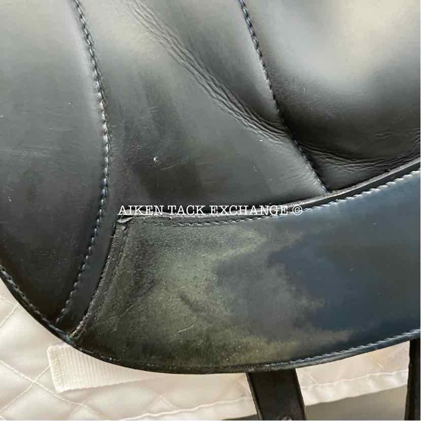 2018 Custom Saddlery Icon Star Monoflap Dressage Saddle, 17.5" Seat, Adjustable Tree, Wool Flocked Panels