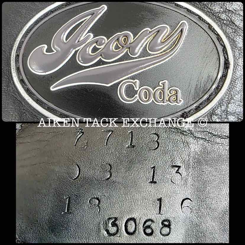 2013 Custom Saddlery Icon Coda Monoflap Dressage Saddle, 18" Seat, Adjustable Tree, Wool Flocked Panels