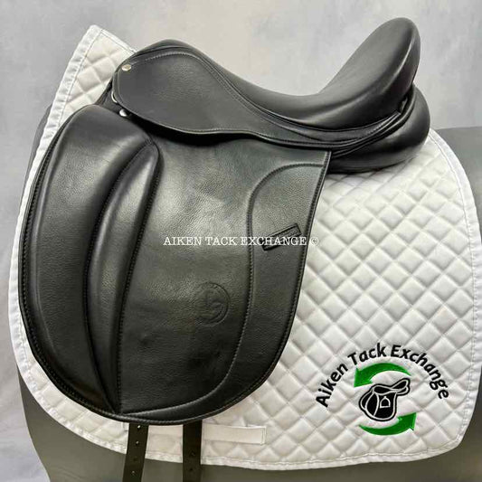 Sella Soleil Passagio Dressage Saddle, 17" Seat, Extra Wide Tree, Wool Flocked Panels