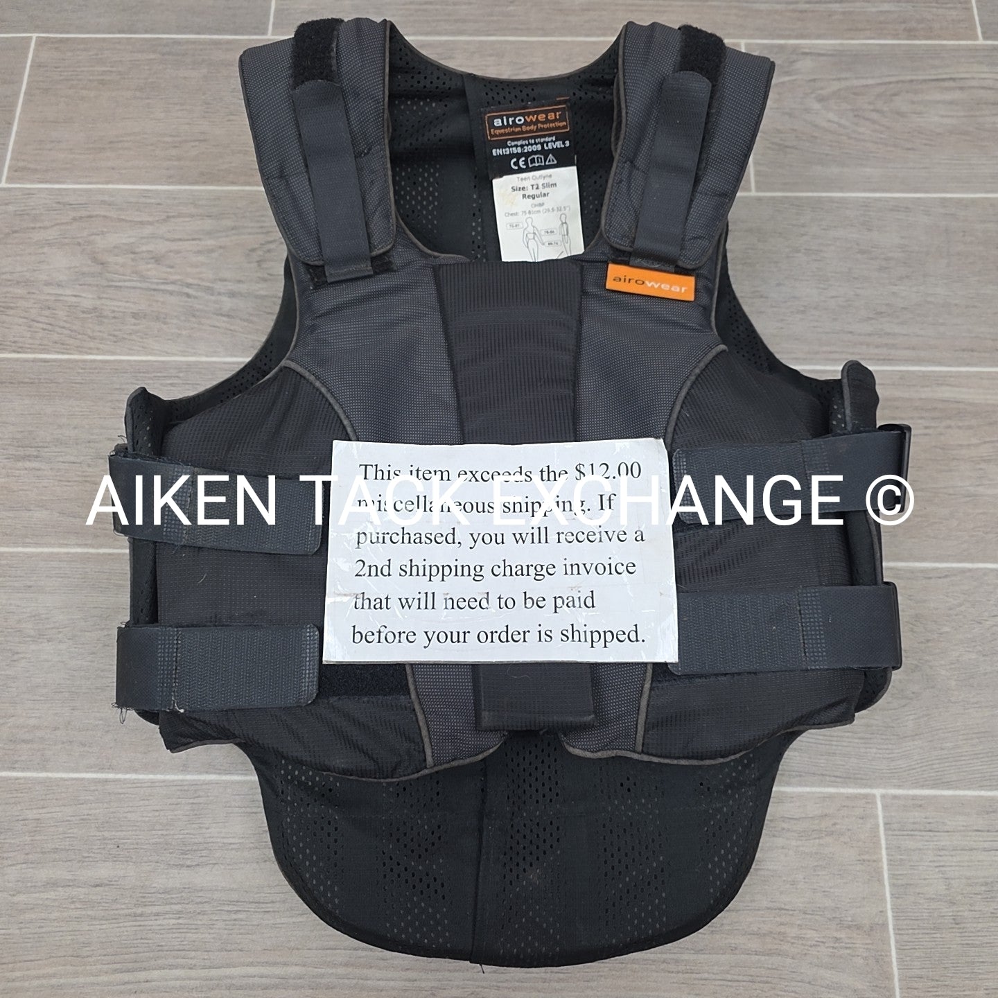 Charles Owen Airowear Teen Outlyne Cross Country Safety Vest, Size T2 Slim