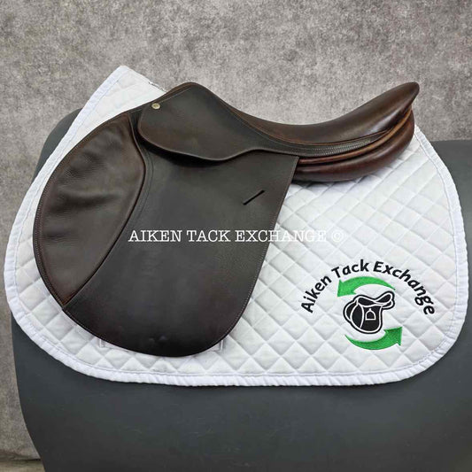 2003 Butet L-Seat (Semi Deep) Close Contact Jump Saddle, 17"  Seat, 1 Flap, Medium Tree, Foam Panels