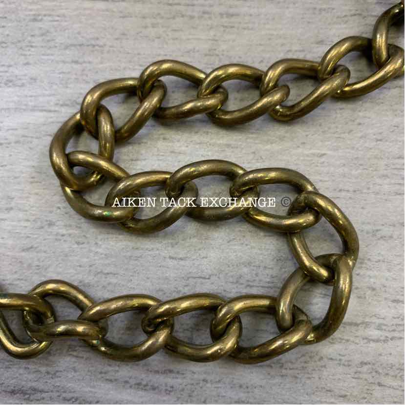 Tory Leather Lead with 24" Brass Chain