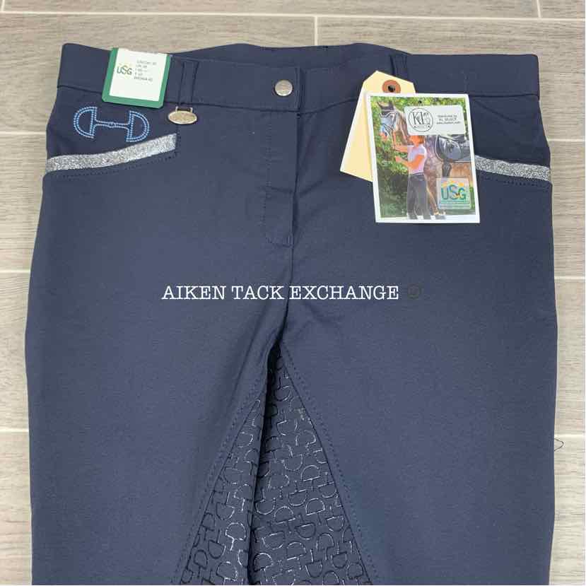 KL Select USG "Meghan" Silicone Full Seat Breeches, Size 30