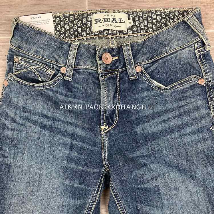 Ariat R.E.A.L Straight Leg Denim Jeans, Size 28 R