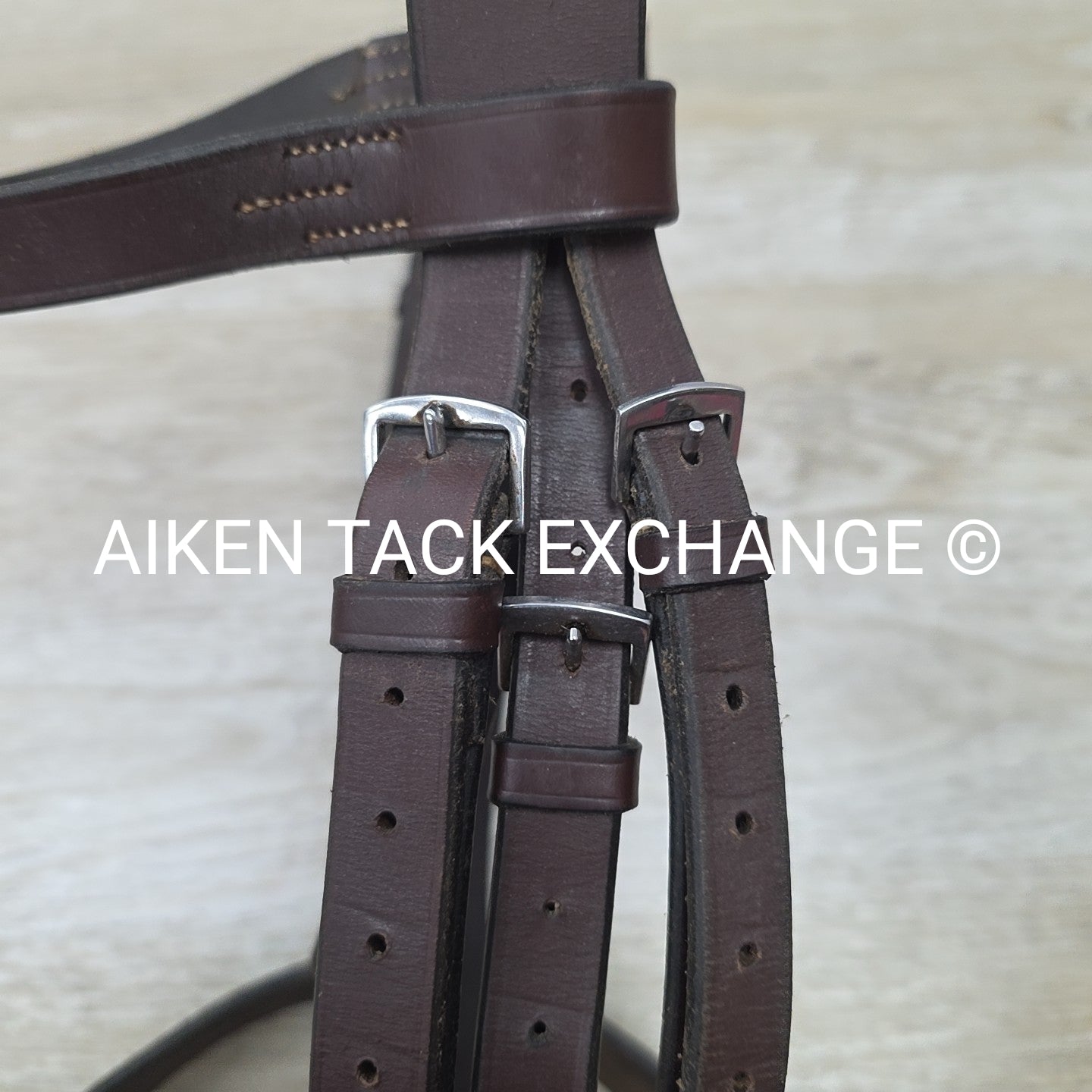 Horse Country Flat Hunt Bridle, No Reins, Brown, Size Full
