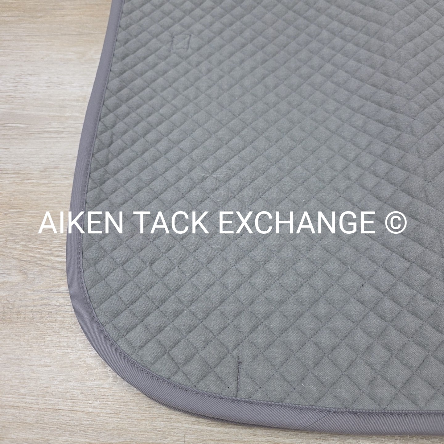 Dover Saddlery Dressage Saddle Pad, Grey with Black Piping