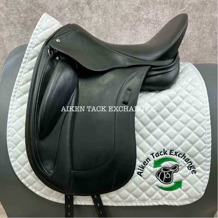 2017 Schleese Obrigado Monoflap Dressage Saddle, 17.5" Seat, Adjustable Tree, Wool Flocked Panels
