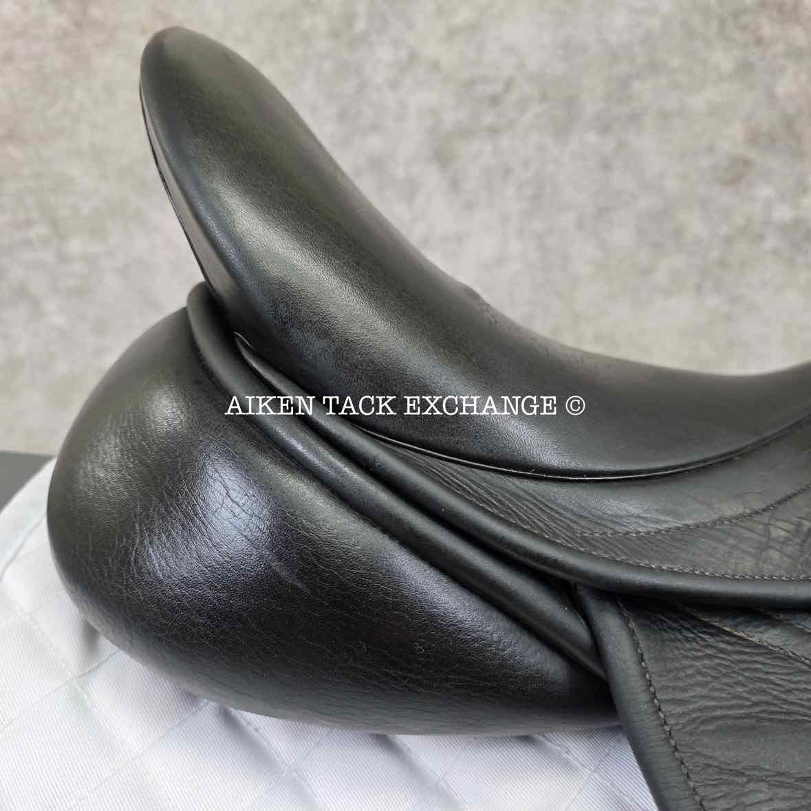 2008 County Perfection Dressage Saddle, 17" Seat, Medium Wide Tree, Wool Flocked Skid Row Panels