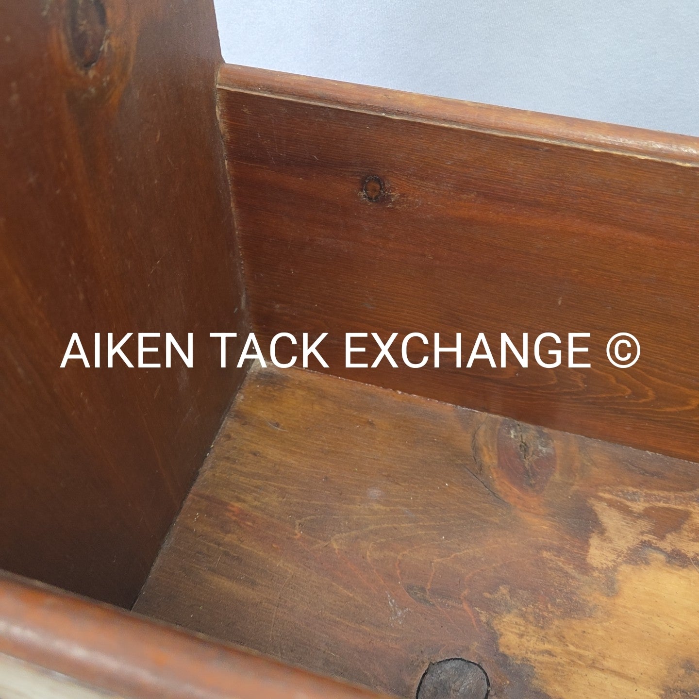 Wood Saddle Stand Tack Box