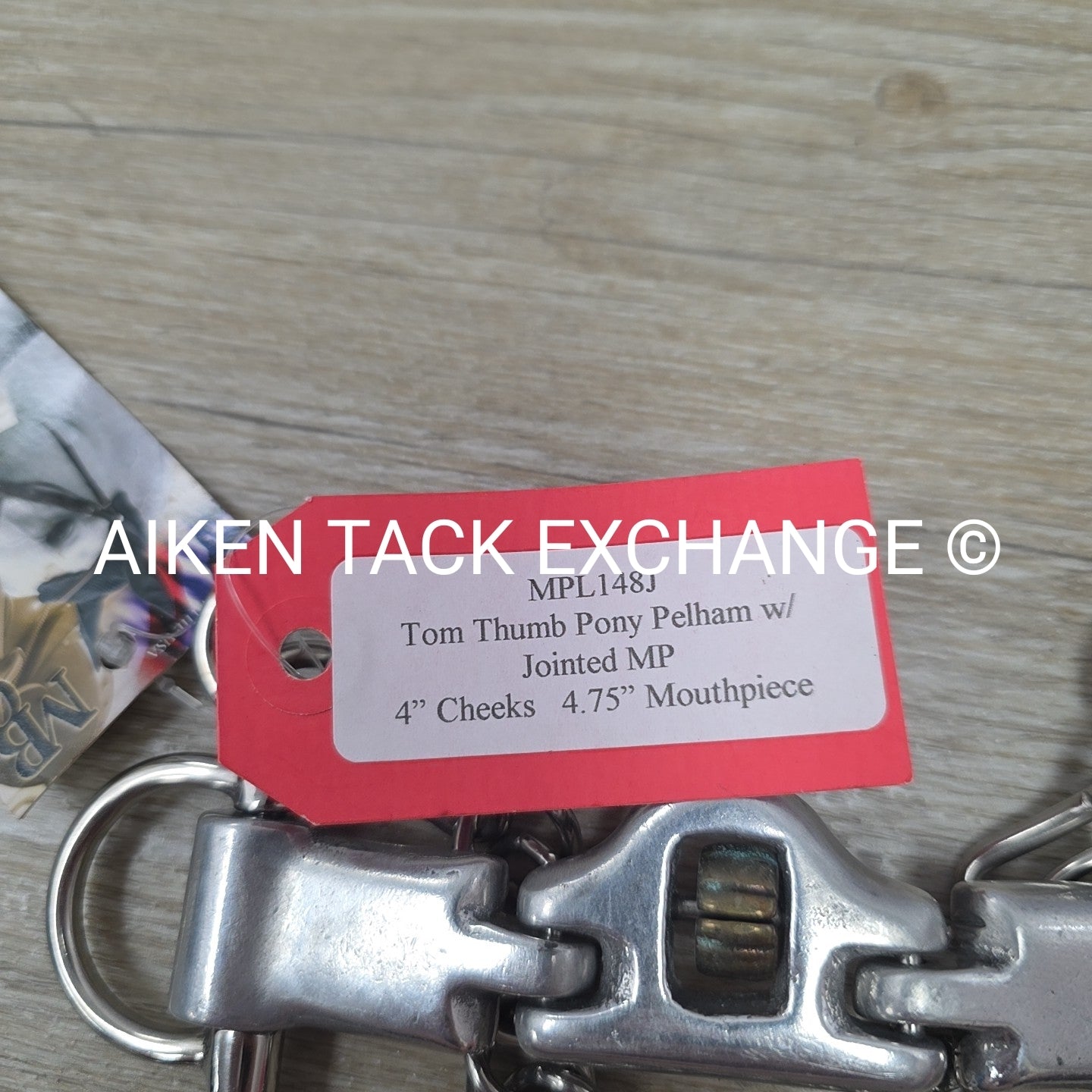 Mikmar Pony Jointed Mouth Piece Pelham Bit with 4" Cheeks 4.75"
