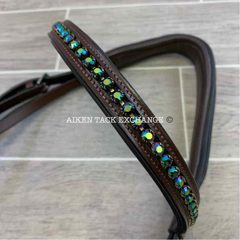 KL Select Italia Burghley Bling Bridle (No Reins), Brand New, Oversize