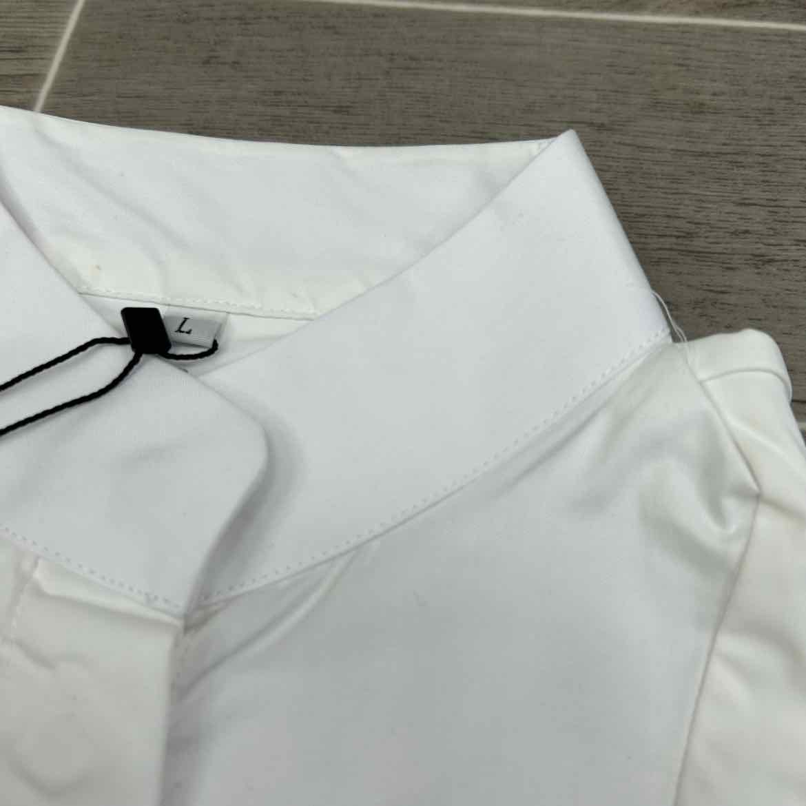 Ovation Elegance Long Sleeve Show Shirt, White, Size Large