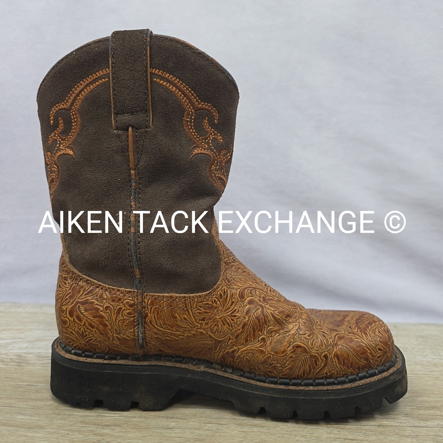 Justin Gyspy Embossed Steel Toe Boots, Women's 6.5