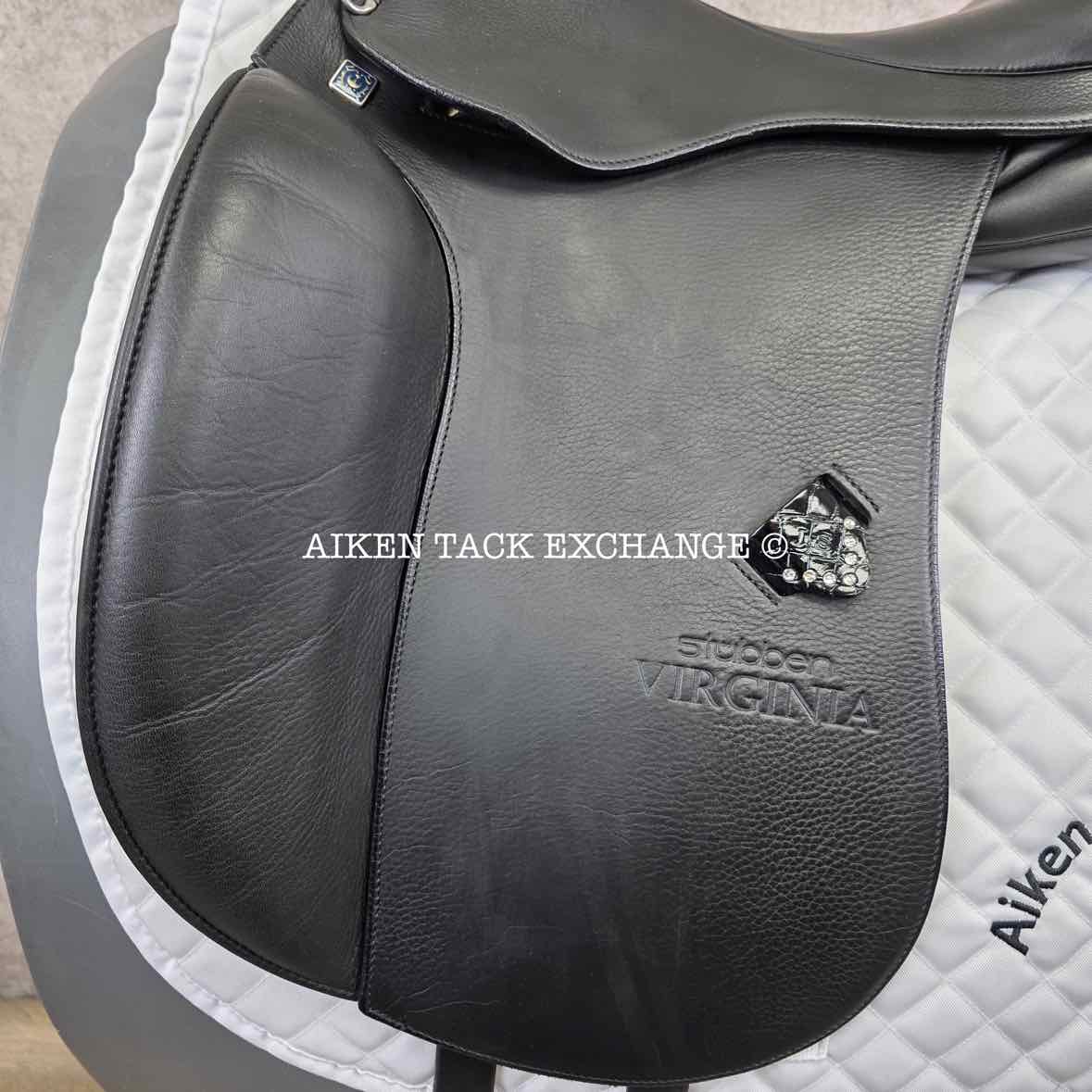2018 Stubben Virginia Deluxe Dressage Saddle, 17.5" Seat, 29cm Tree - Medium, Wool Flocked Panels
