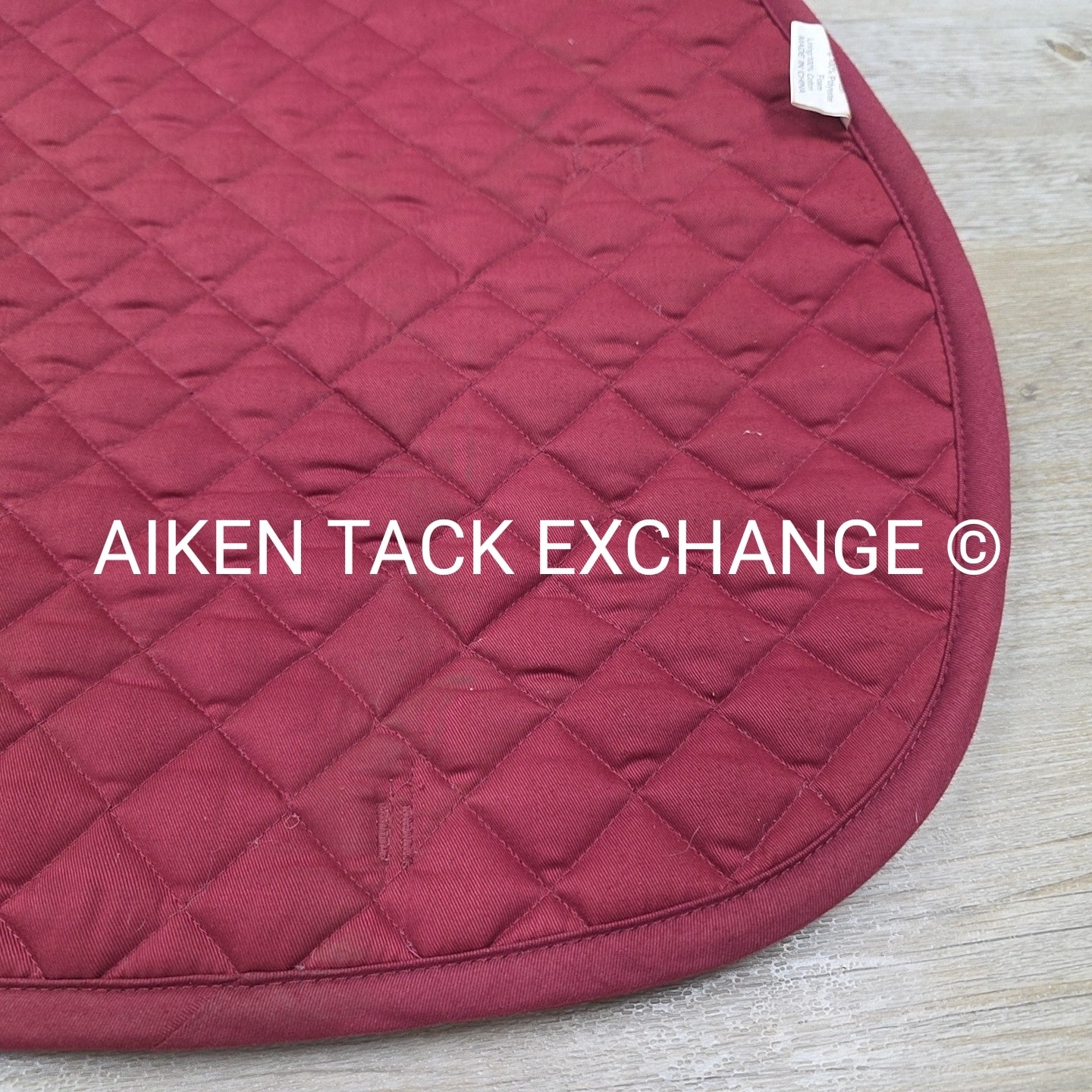 Dover Saddlery All Purpose Saddle Pad with Aiken Tack Exchange Logo, Burgundy