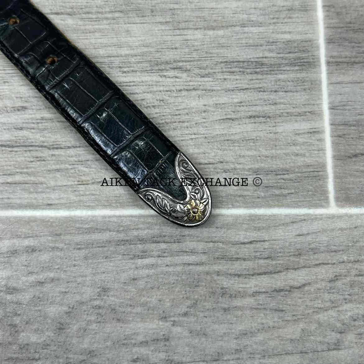 Enmon Leather Belt, Size Small